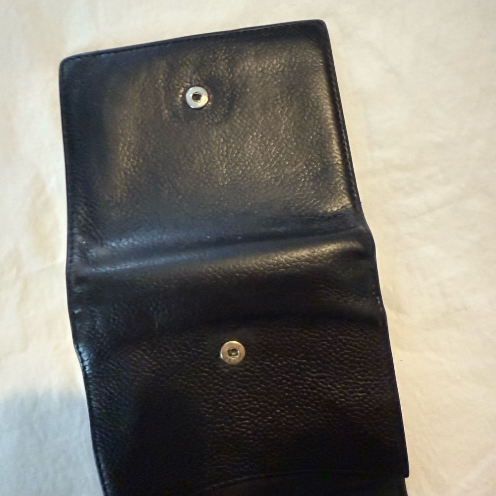 Chanel Black Leather Wallet GUC 0455 - Picture 6 of 12
